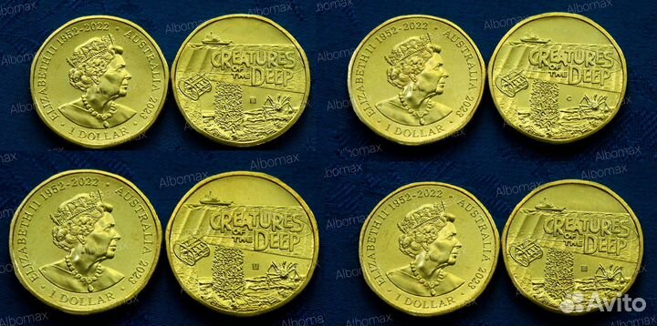 Австралия монеты 1 и 2 доллара 2015 - 2023г