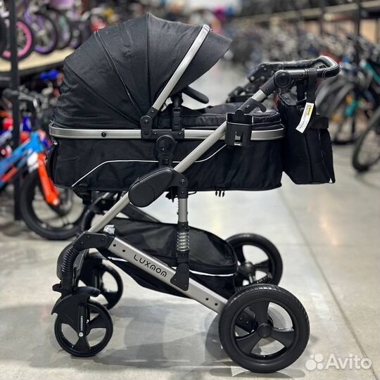 Новая коляска 2в1 черная в наличии