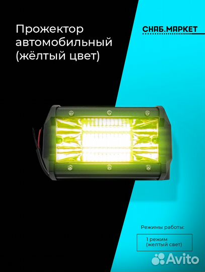 Комплект из двух светодиодных фар прожектор 12/24V