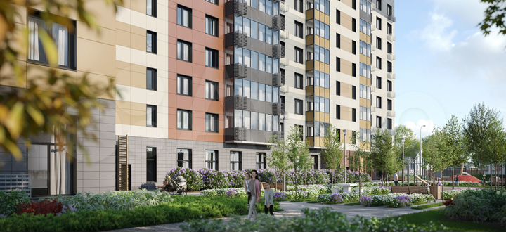 2-к. квартира, 57,1 м², 6/16 эт.