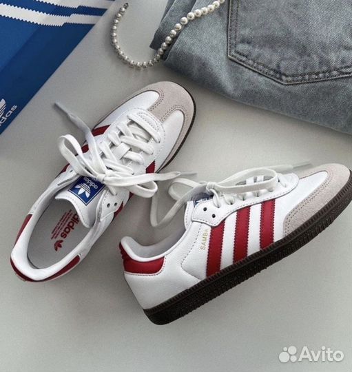 Adidas Samba OG White Better Scarlet