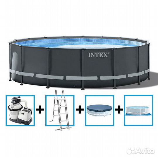 Каркасный бассейн 488х122см песч. фильтр 4542 л/ч