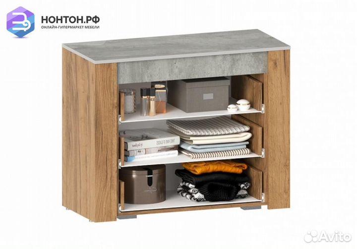 Комод с ящиками Франк крафт / бетон