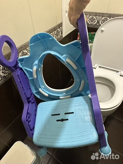 Сиденье для унитаза детское со ступенькой