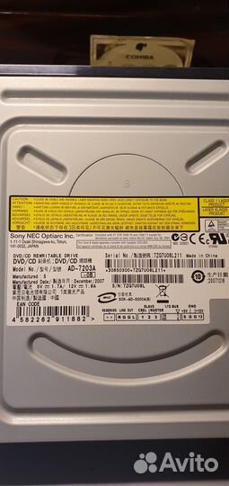 Привод, сидиром Sony NEC Optiarc AD-7200A»
