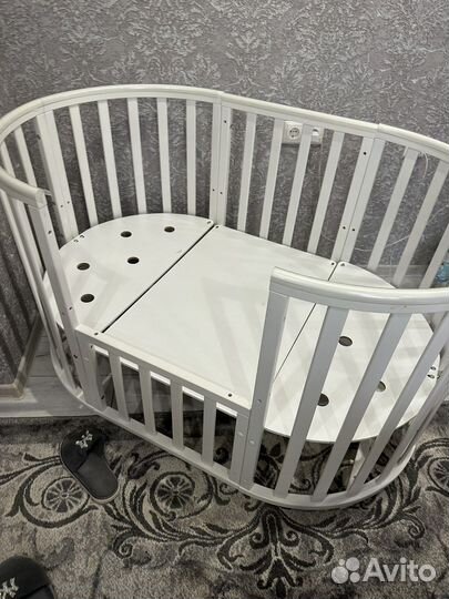 Детская кроватка трансформер круглая