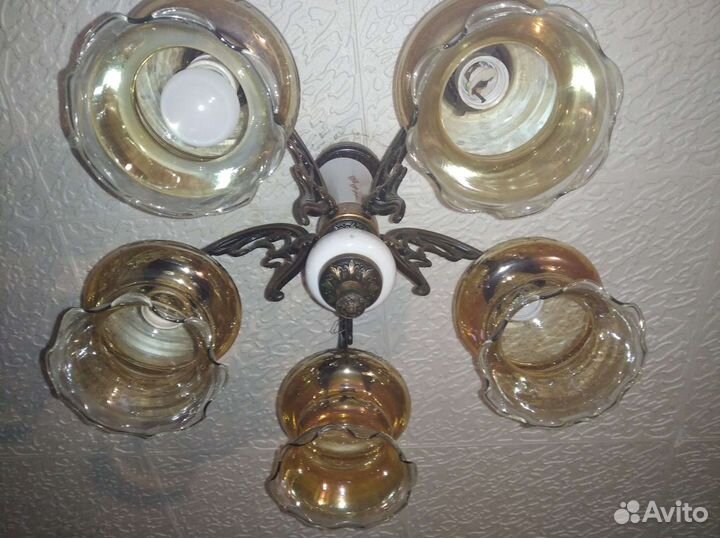 Бронзовая люстра СССР