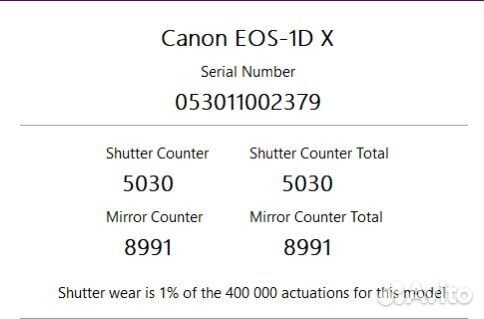 Canon EOS 1DX Пробег 5.000