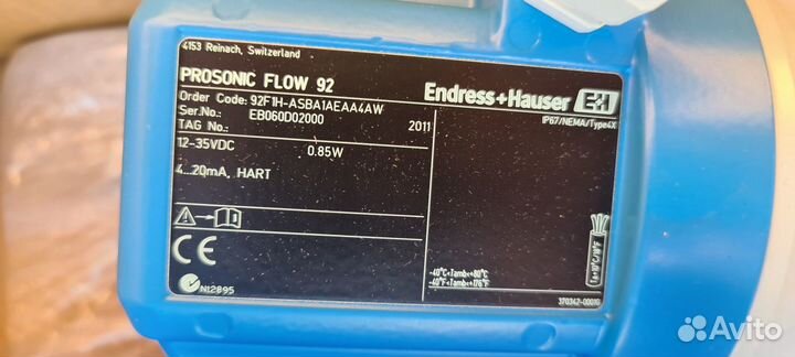 Ультразвуковой расходомер Endress+H Prosonic DN100