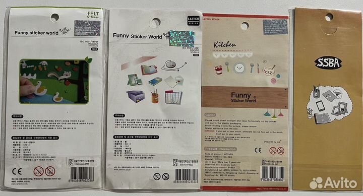 Стикеры корейские ориг Funny Sticker Word