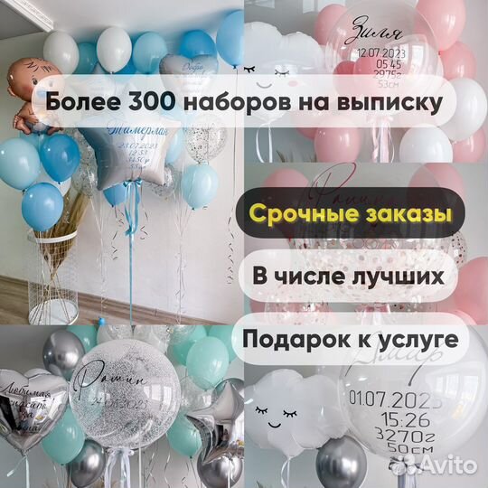 Воздушные шары на выписку из роддома