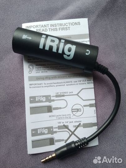 Адаптер iRig для подключения гитары к iPhone/iPad