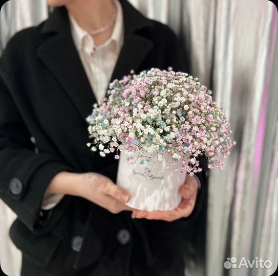 Букет Гипсофила, цвет Радужный, 4 шт