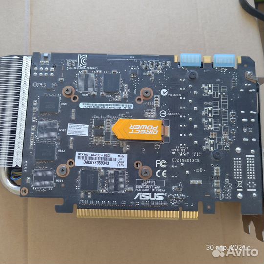 Видеокарта asus gtx 760 2g шина 256