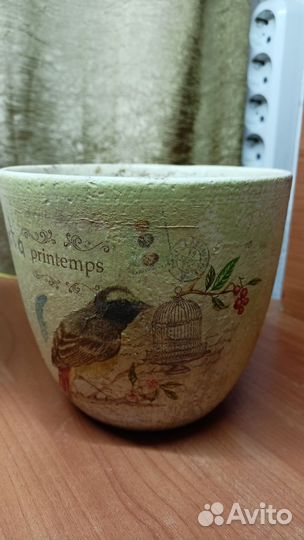 Горшок для цветов керамика бу