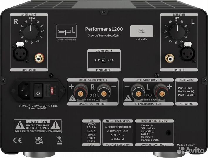 Усилитель мощности SPL Performer S1200 Black