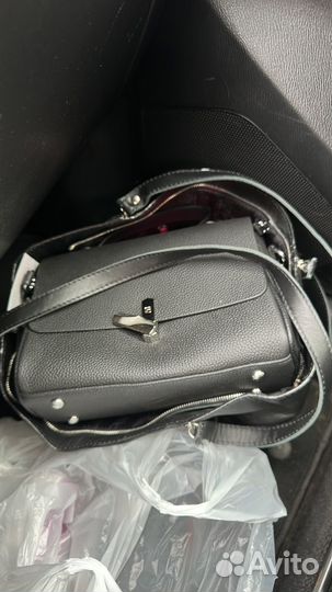 Сумка кожаная ручная роспись