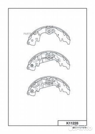 Kashiyama K11228 Колодки тормозные задние