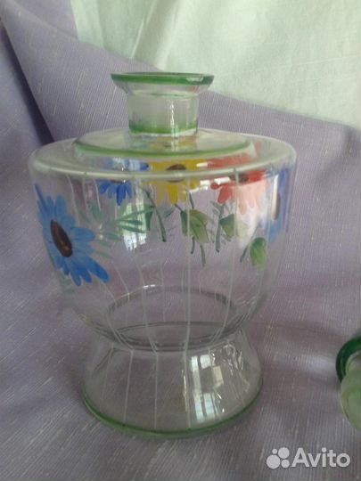 Графин старинный роспись эмаль