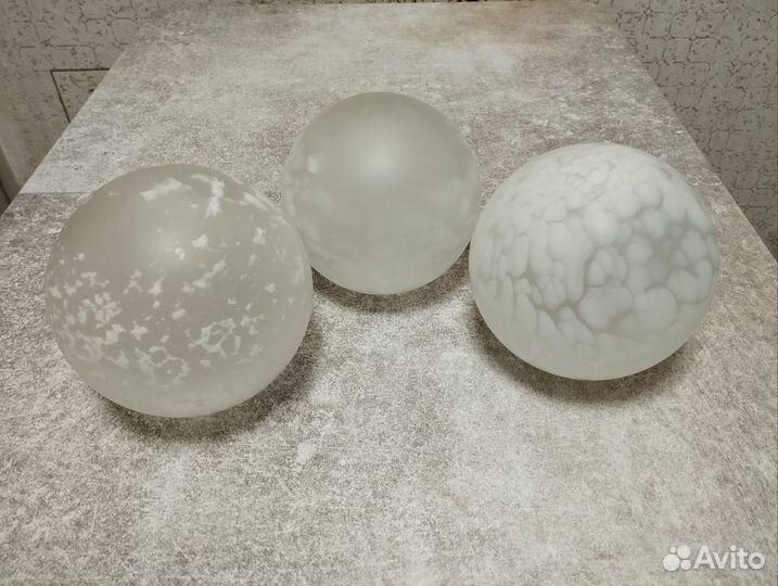 Плафоны для люстры стеклянные 3 шт