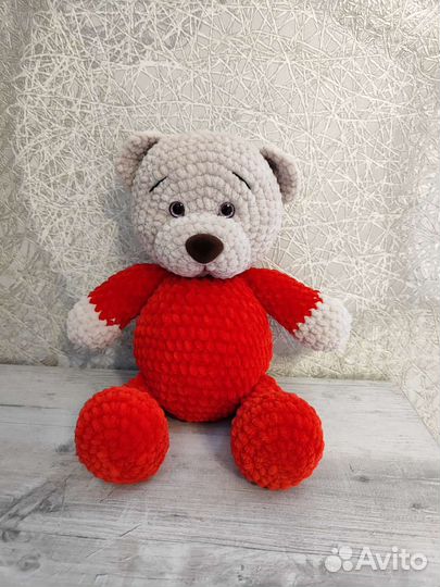 Вязаный мишка на заказ