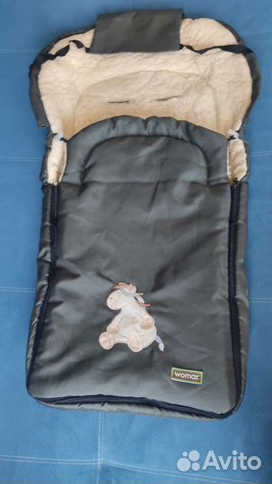 Конверт зимний на овчине в коляску
