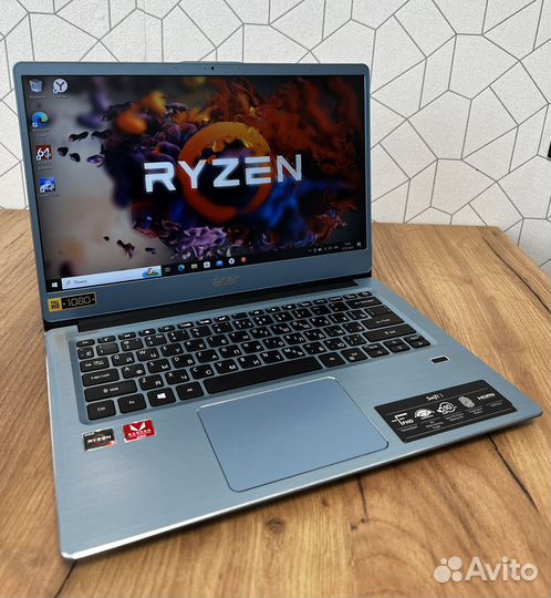 Мощный Acer Swift Ryzen 3 3200U/ 8GB/ SSD/ IPS FHD