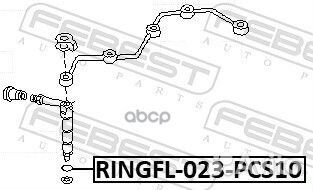 Кольцо уплотнительное форсунки впрыска топлива