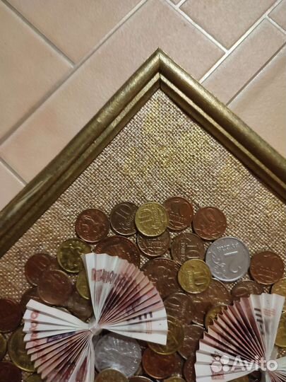 Картина, панно,Денежное дерево, монеты