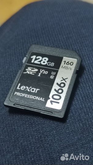 Карта памяти sdxc 128gb Lexar Professional 160/120