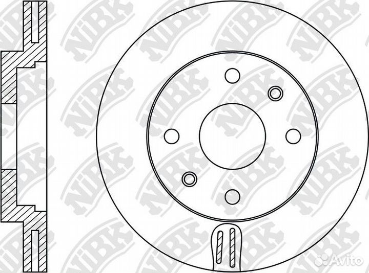 Диск тормозной NiBK RN1956 (2шт/упак.) RN1956 NiBK