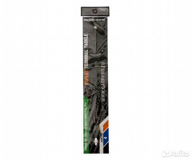 Поводок готовый с крючком и лентяйкой CS №4 25lb