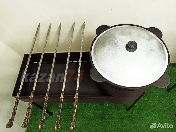 Мангал 3мм с подказанником 8-10л съемные ноги