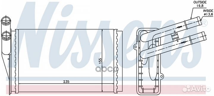 Радиатор печки Audi 80/A4 86 70224 Nissens