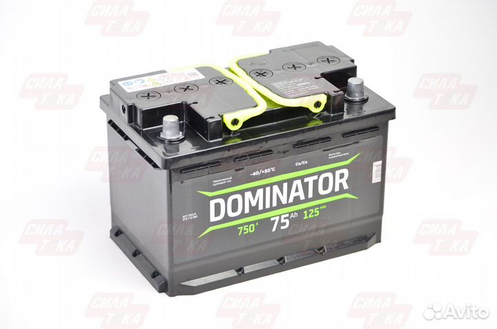 Аккумулятор Dominator 75ah 750a