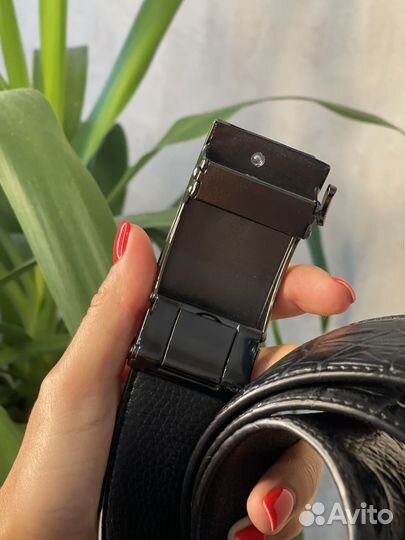 Ремень мужской кожаный автомат