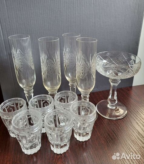 Рюмки фужеры креманка хрусталь СССР