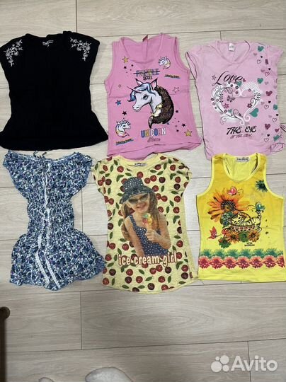 Кофты, футболки, блузки на девочку 7-12 лет разные