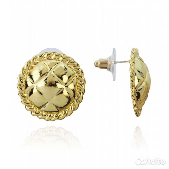 Серьги под золото винтаж
