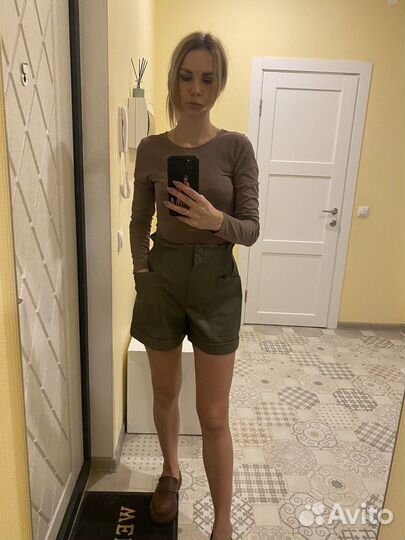 Шорты кожаные Zolla