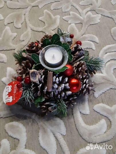 Новогодняя композиция/подсвечник