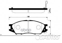 Колодки тормозные передние B10RS 4106095F0A nissan