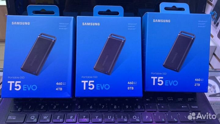 8 тб Внешний SSD Samsung T5 EVO Type-c USB 3.2 Gen