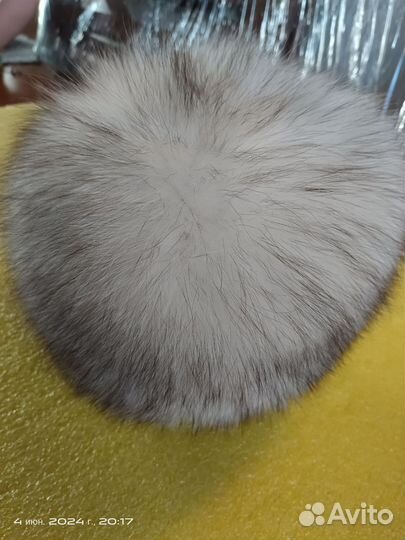 Шапка натуральная песец 56рзм
