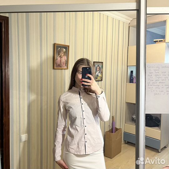 Хлопковая рубашка женская