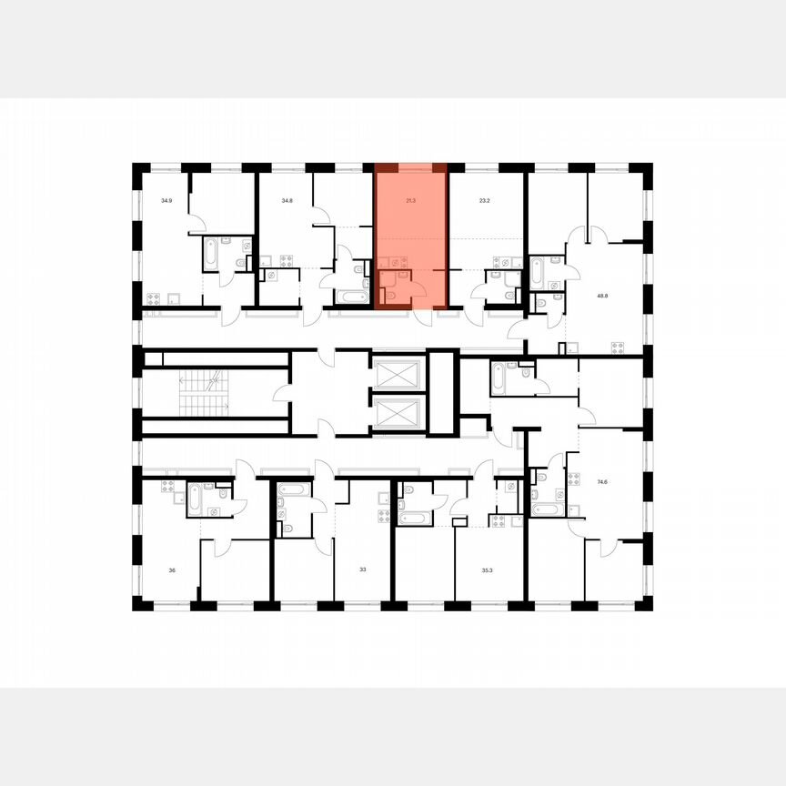 Квартира-студия, 21,3 м², 16/16 эт.
