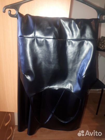 Кожаный сарафан женский