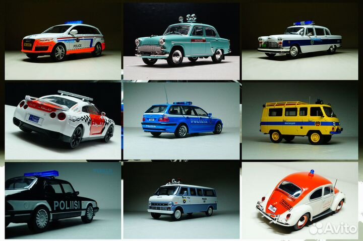 Полицейские машины мира деагостини Масштаб 1:43