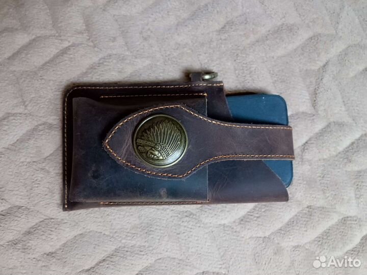 Сумка чехол для смартфона натуральная кожа