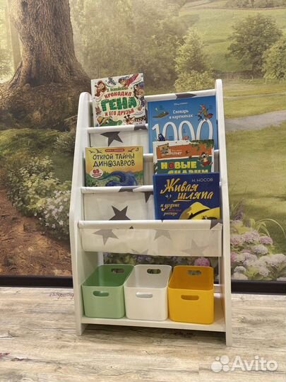 Детская полочка для книг Монтессори